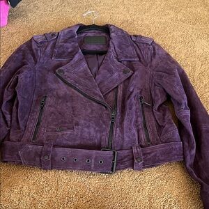Blank NYC Women's Deep Purple Suede Jacket